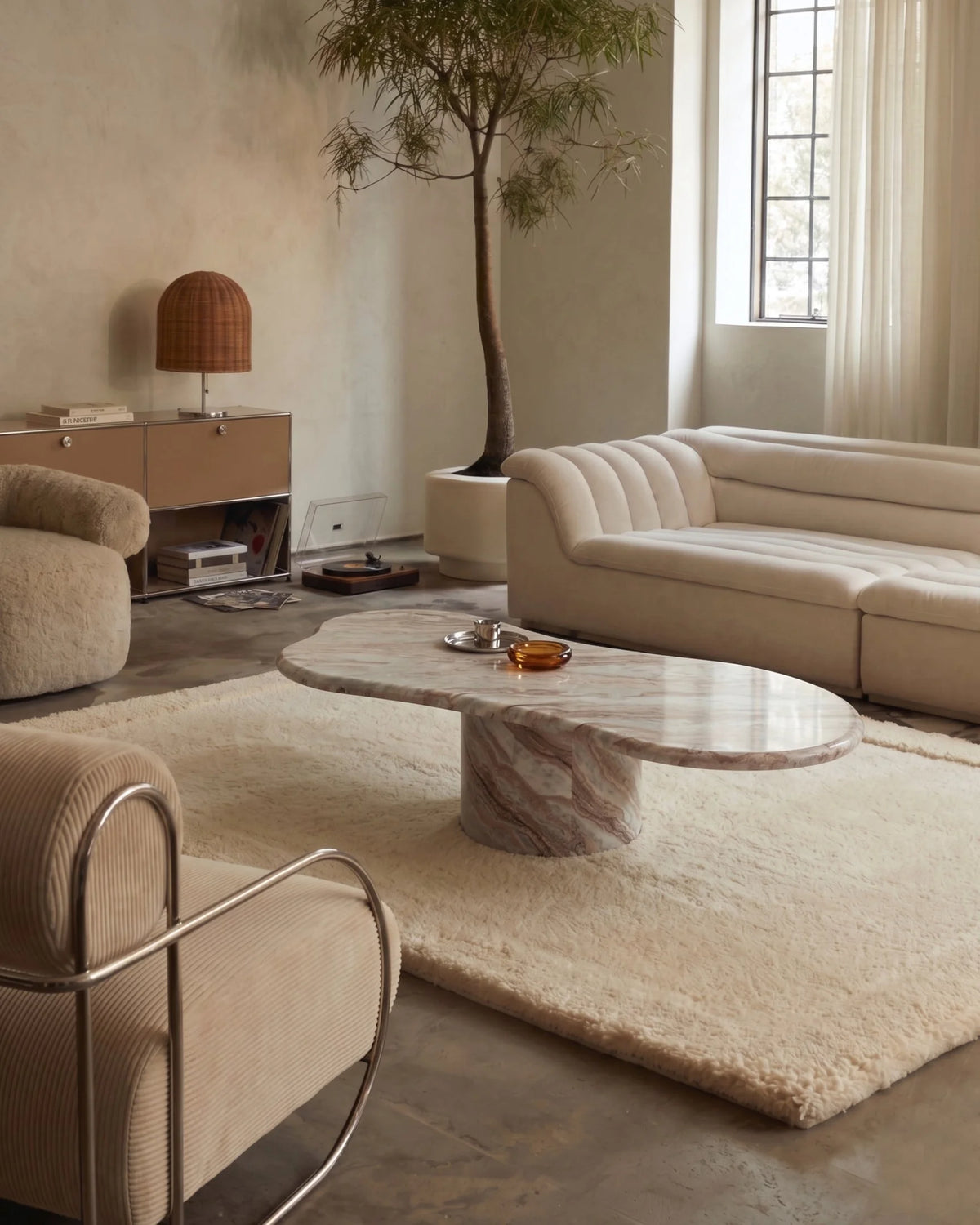 Cumulus™ stone coffee table | organic form - tables cloud-form marble | madorne