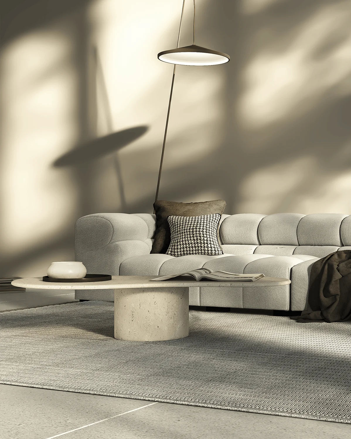 Cumulus™ stone coffee table | organic form - tables cloud-form marble | madorne