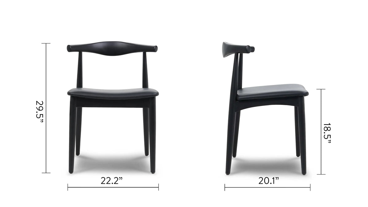Curve 20 wide™ dining chair | sculpted wood - chairs wide | madorne
