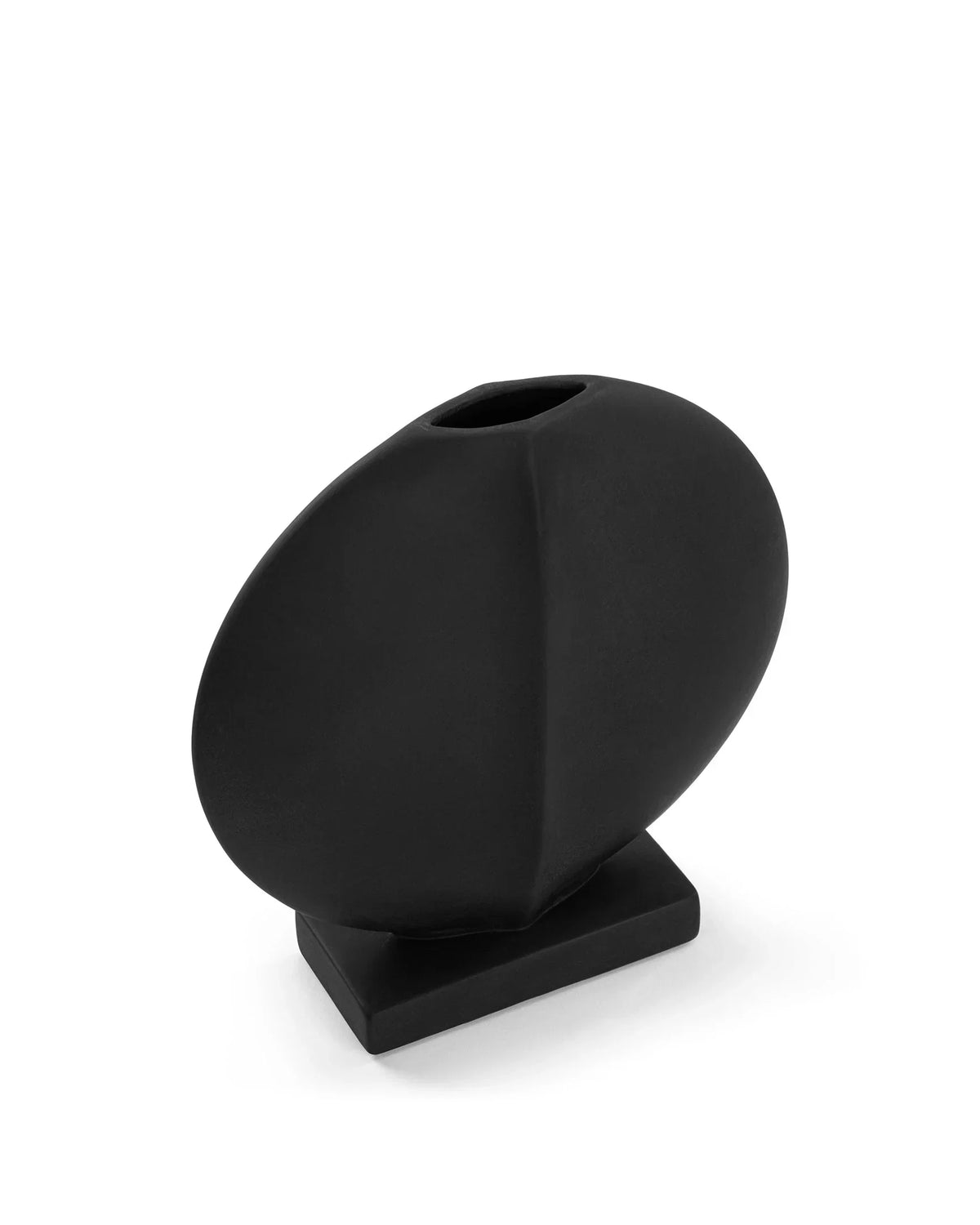 Daga™ vase mini | black painted ceramic - decor daga inspired by guggenheim | madorne
