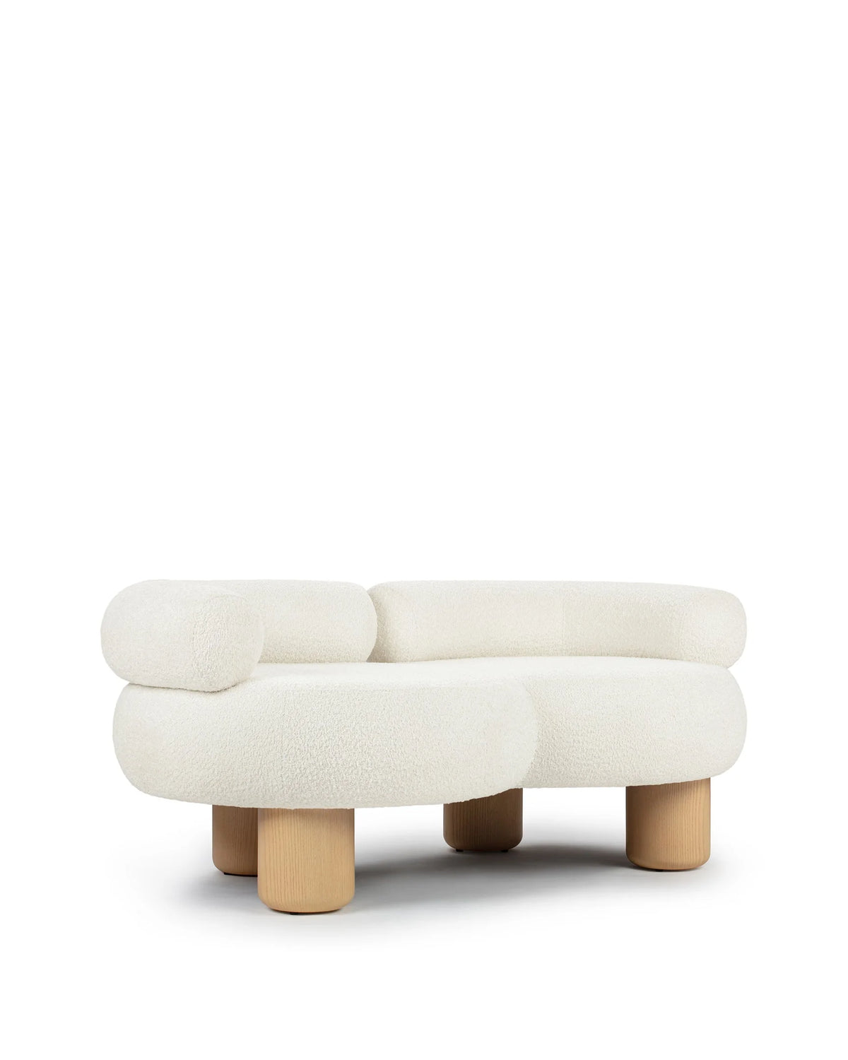 Dala™ two seater sofa | luxe boucle polyester - 2 seaters siamese sofa-inspired | madorne