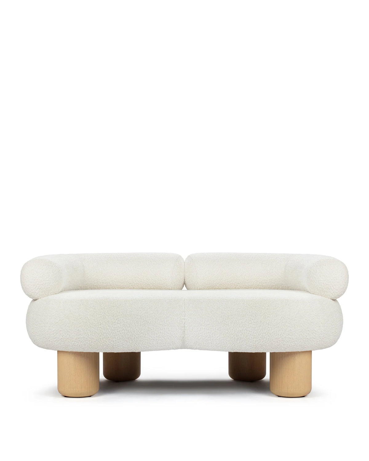 Dala™ two seater sofa | luxe boucle polyester - 2 seaters siamese sofa-inspired | madorne
