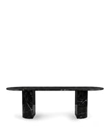 Danta nero™ 98-inch dining table | black marble - tables nero | madorne