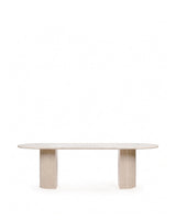 Dante 98™ dining table | sculptural finish - travertine textured concrete - tables 98 | madorne