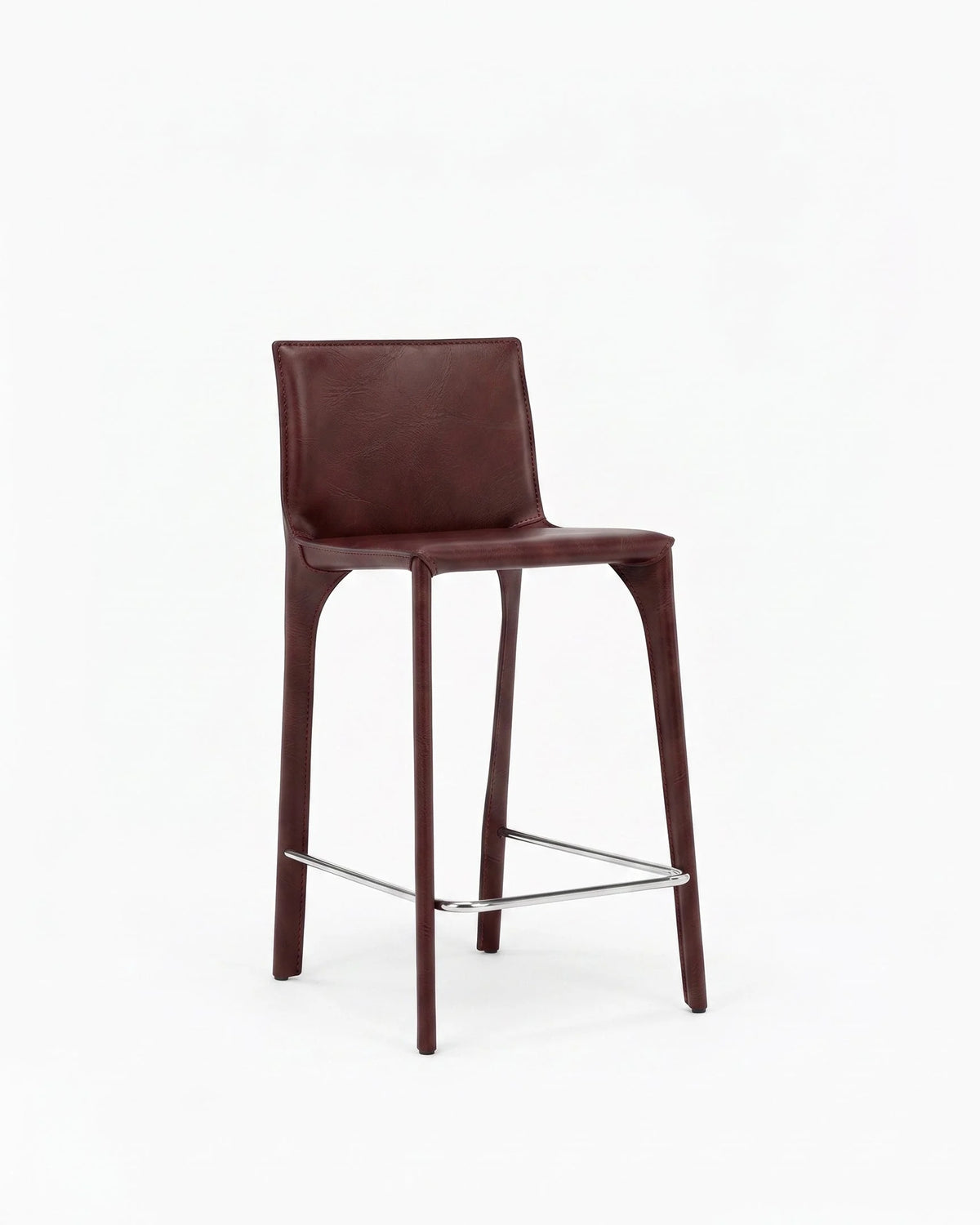 Doma 08™ counter stool | leather upholstery - bar & stools 08 inspired by cab 410 | madorne