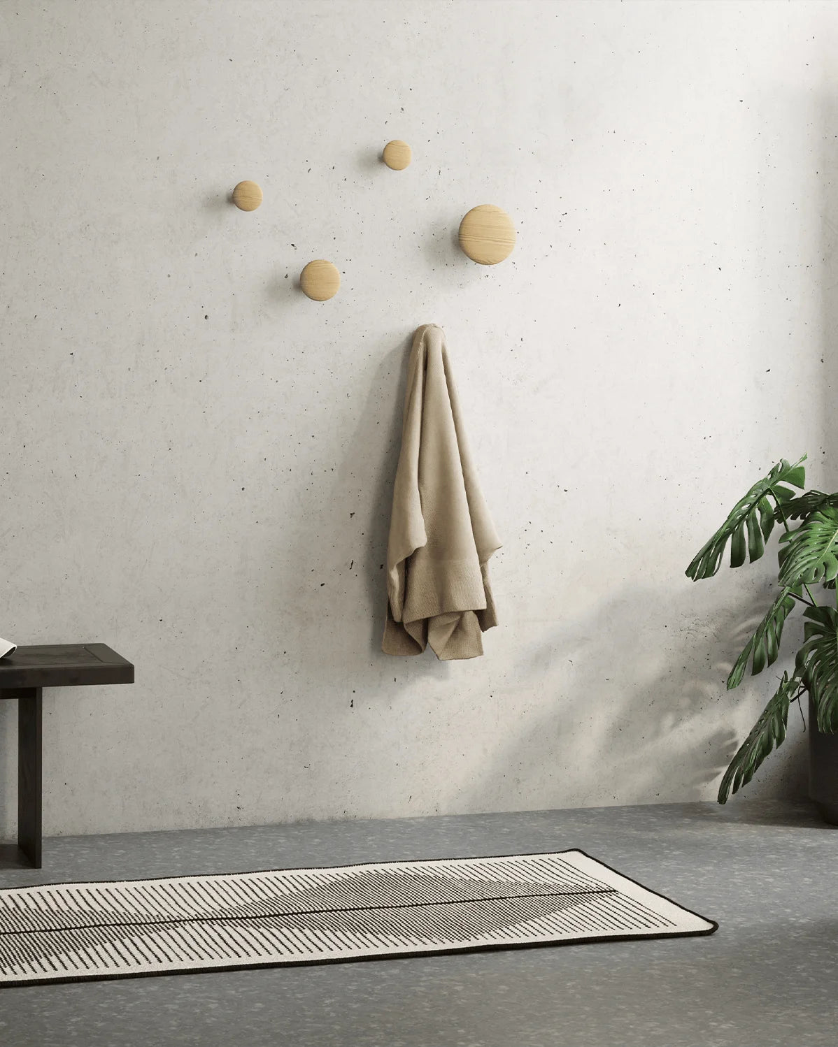 Dota™ sculptural coat hooks | ash wood - storage inspired by the dots | madorne