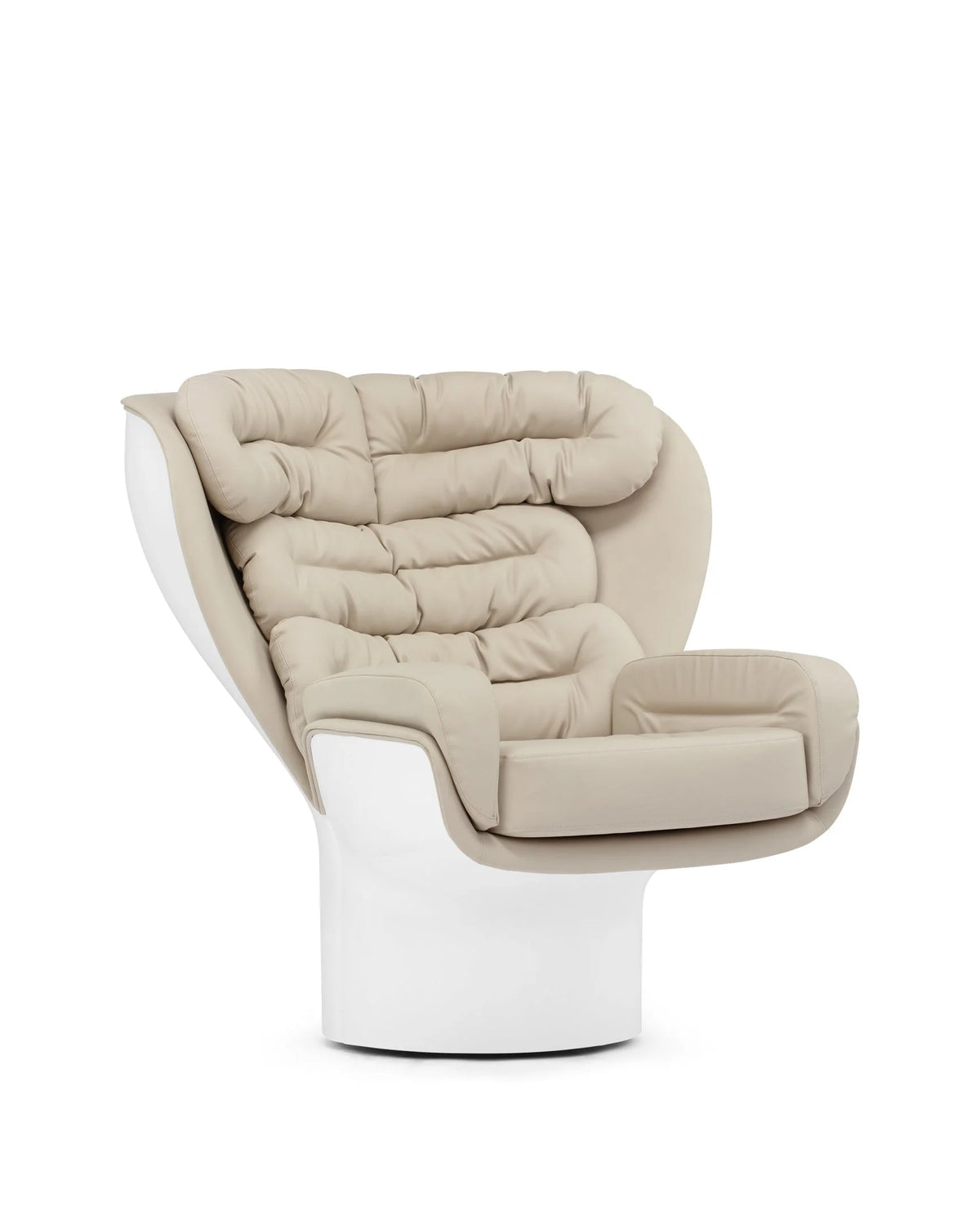 Eldaform 63™ lounge chair | beige vegan leather - chairs 63 | madorne