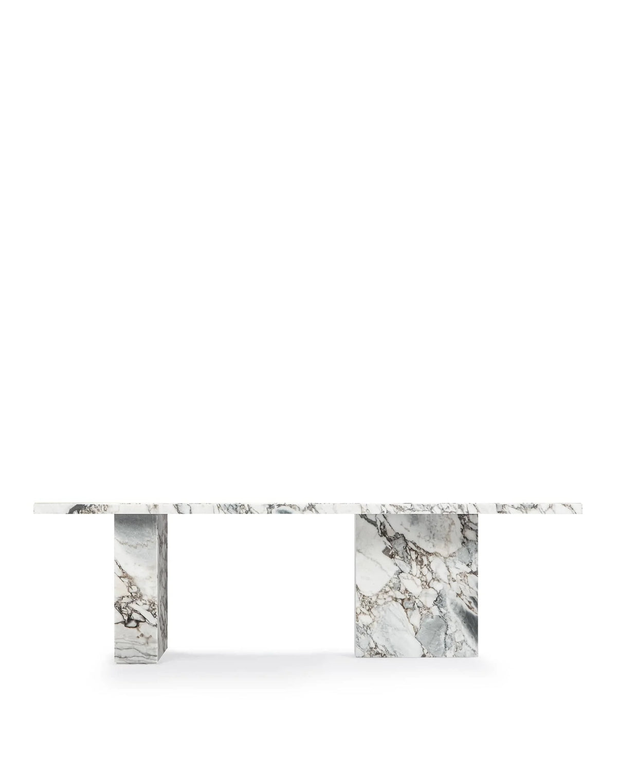 Enza™ dining table 98in | stone finish - modellato marble - tables enza inspired by androgyne | madorne
