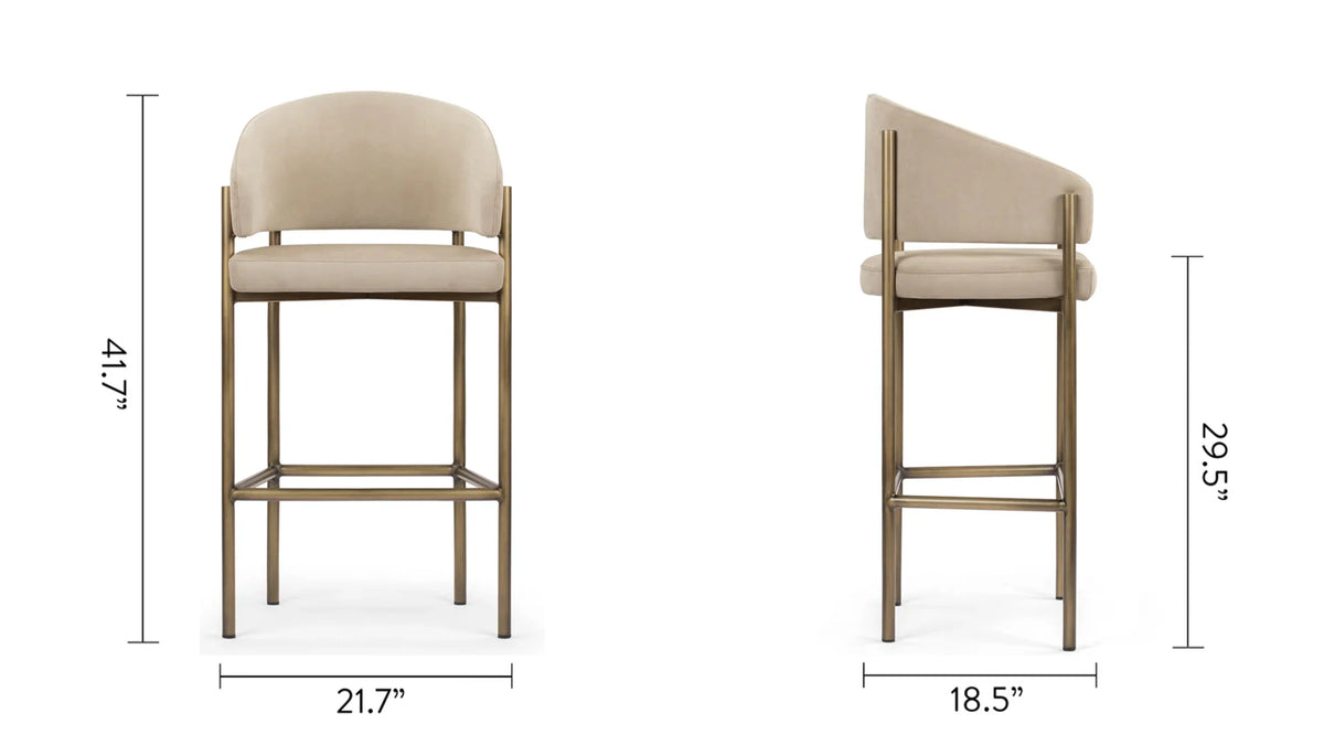 Esma™ bar stool | curved back and metal frame - & counter stools esma | designer or | madorne