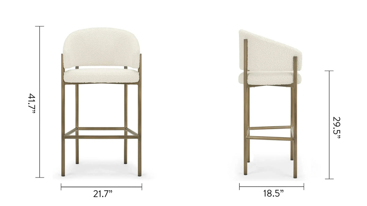 Esma™ bar stool | curved back and metal frame - & counter stools esma | designer or | madorne