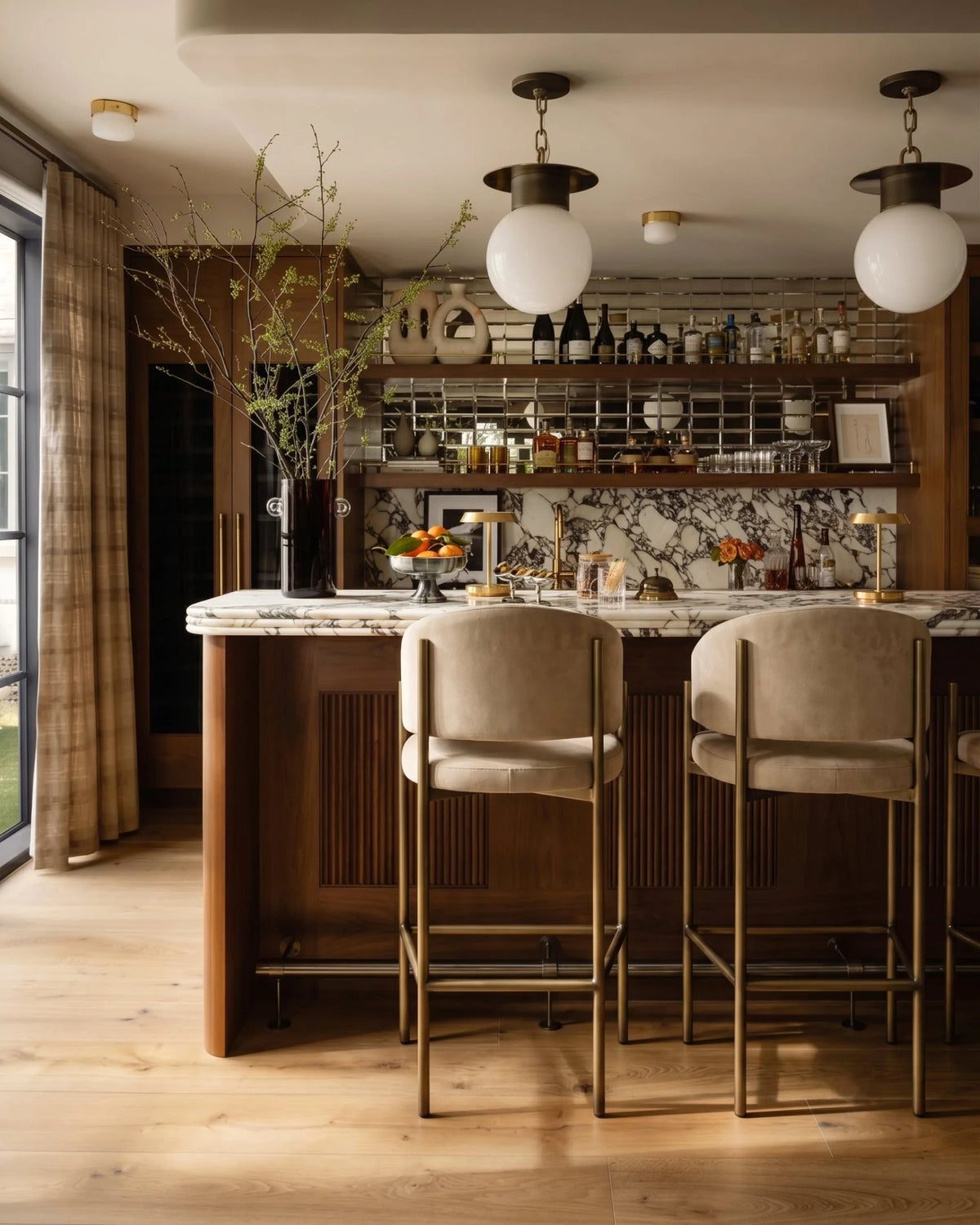 Esma™ bar stool | curved back and metal frame - & counter stools esma | designer or | madorne