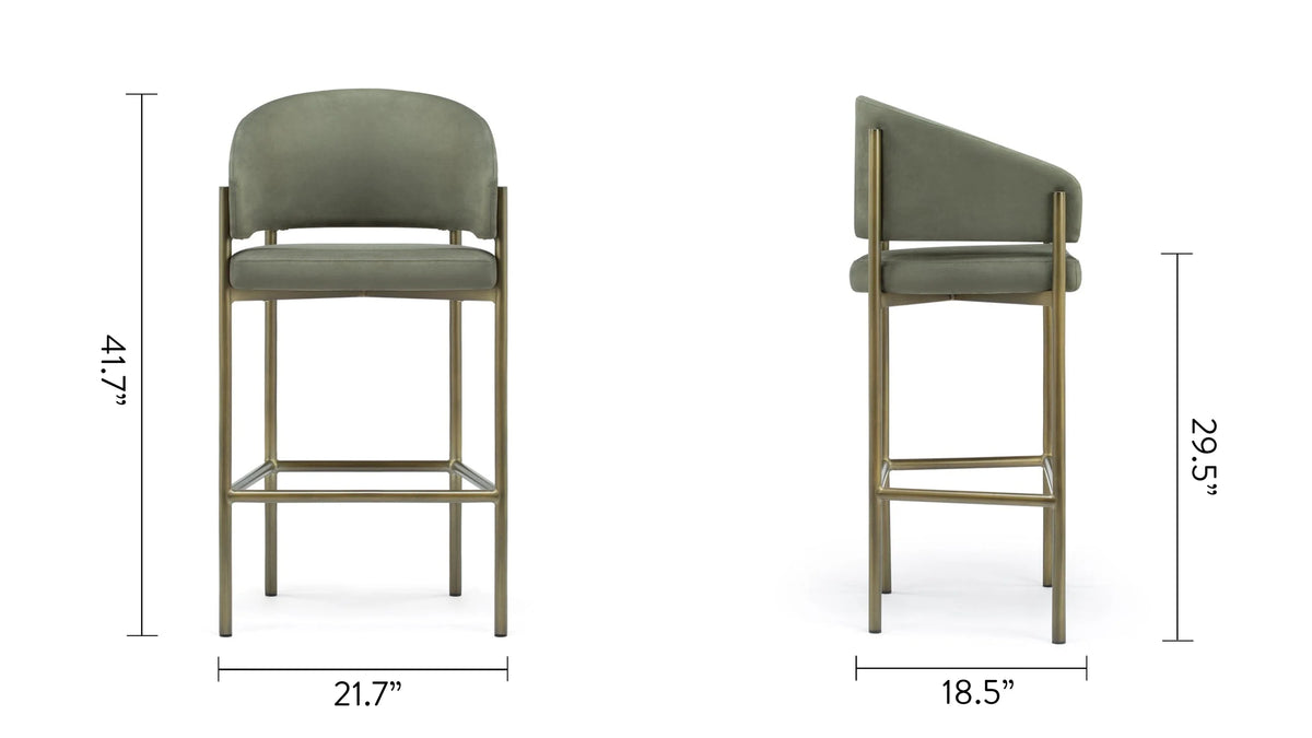 Esma™ bar stool | curved back and metal frame - & counter stools esma | designer or | madorne
