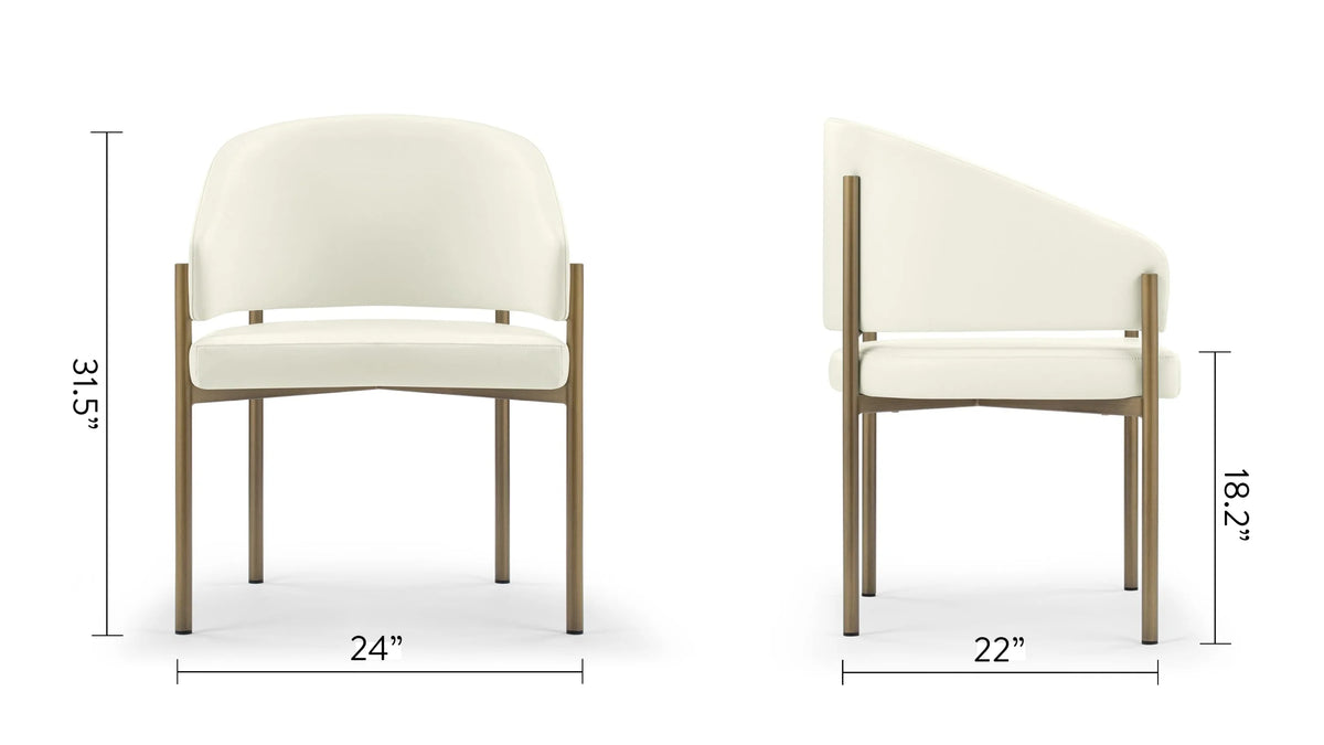 Esma™ barrel dining chair | metal frame - chairs curved with | madorne