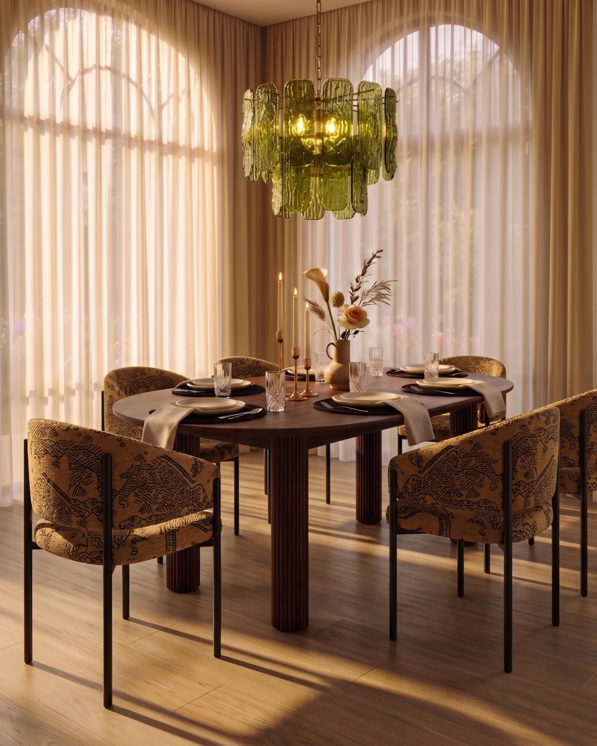Esma™ barrel dining chair | metal frame - chairs curved with | madorne