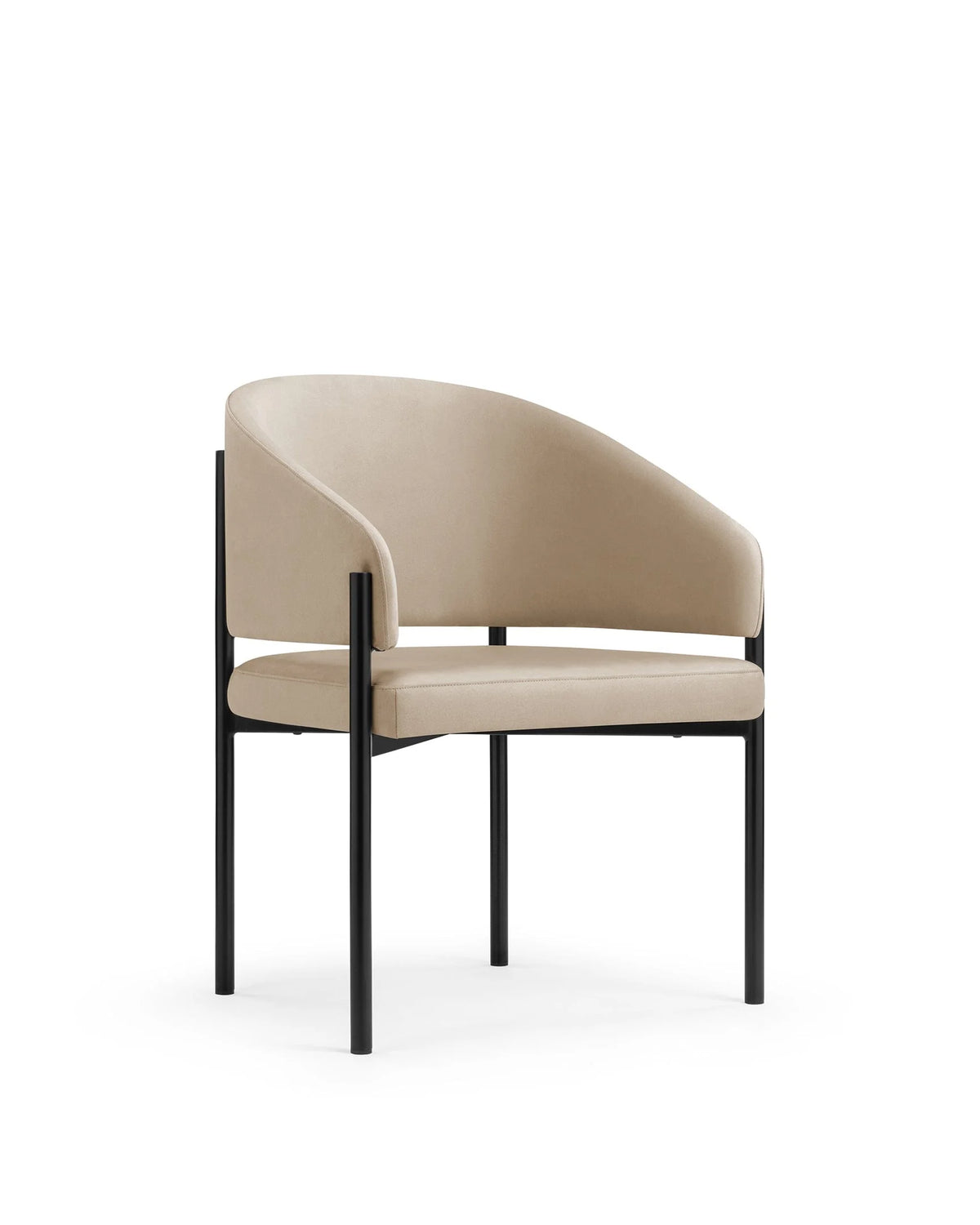 Esma™ barrel dining chair | metal frame - chairs curved with | madorne