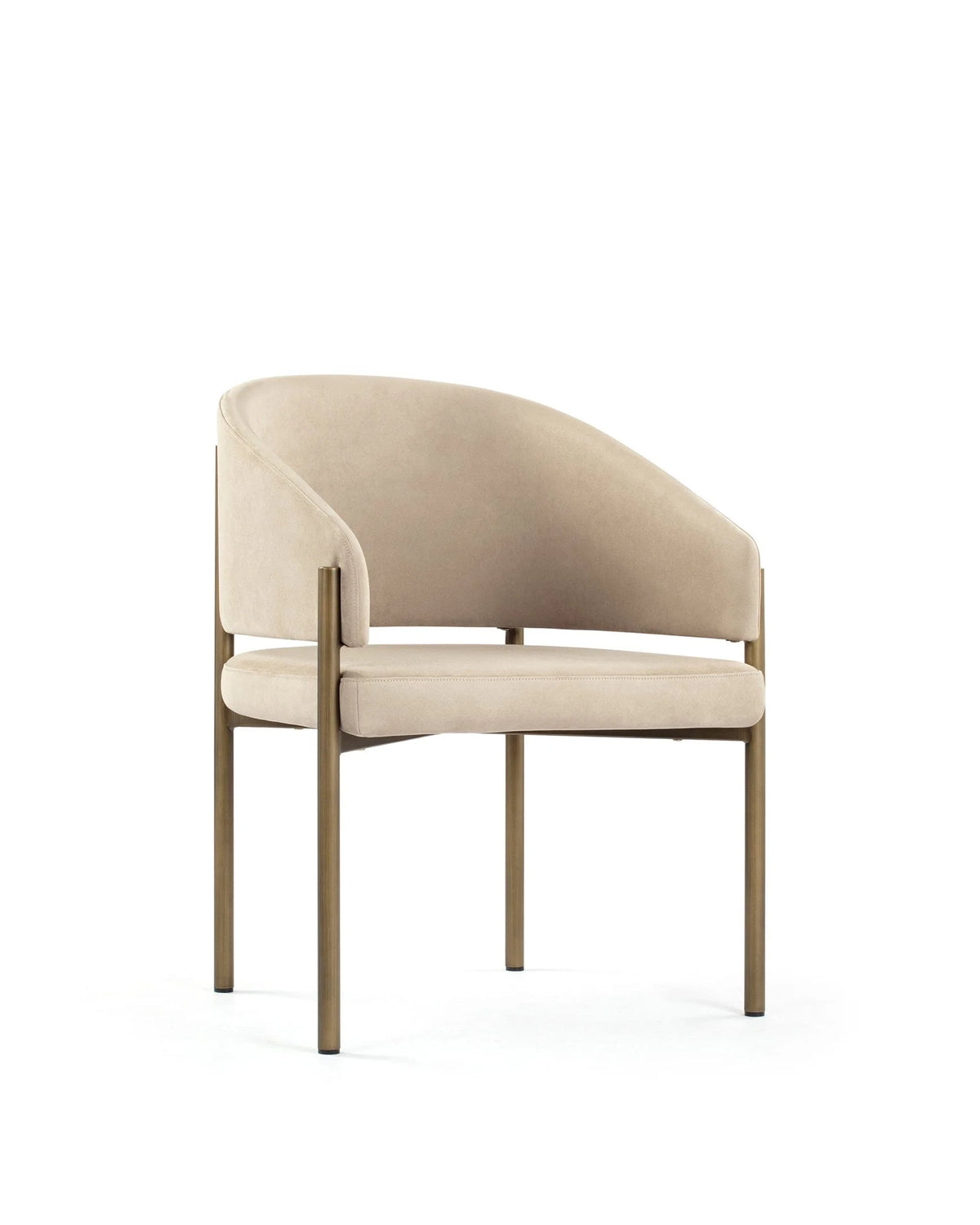 Esma™ barrel dining chair | metal frame - chairs curved with | madorne