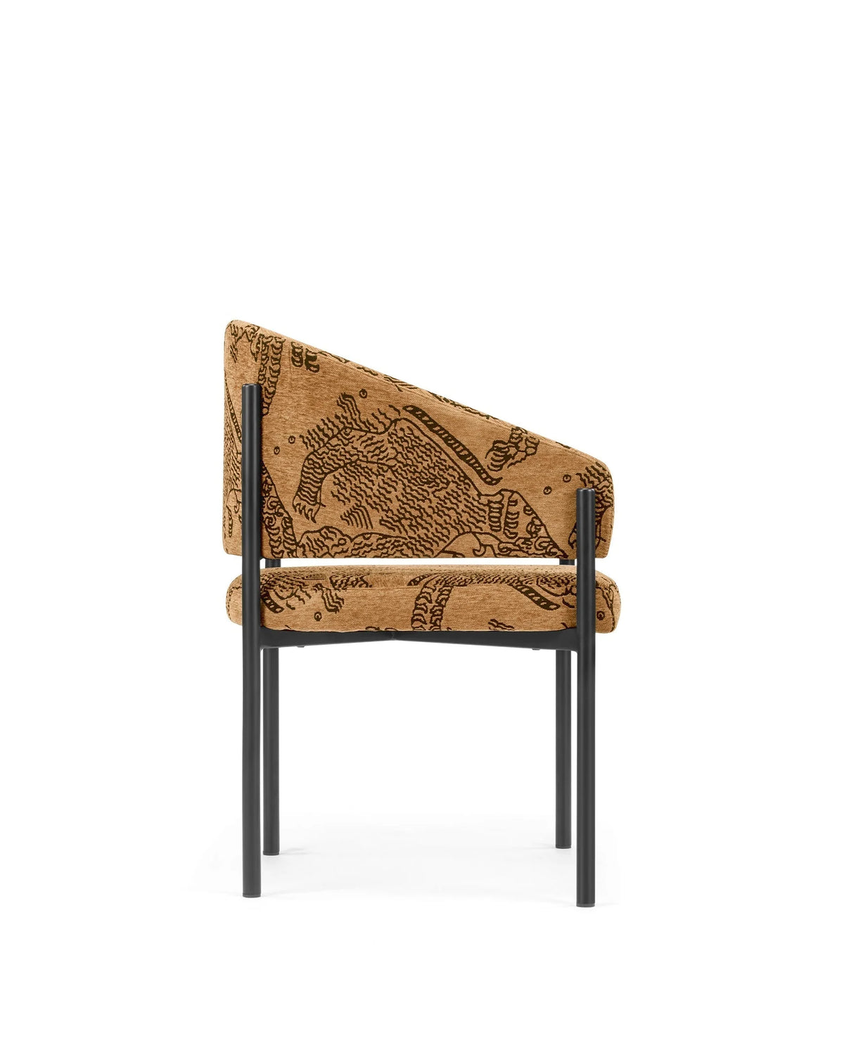 Esma™ barrel dining chair | metal frame - chairs curved with | madorne