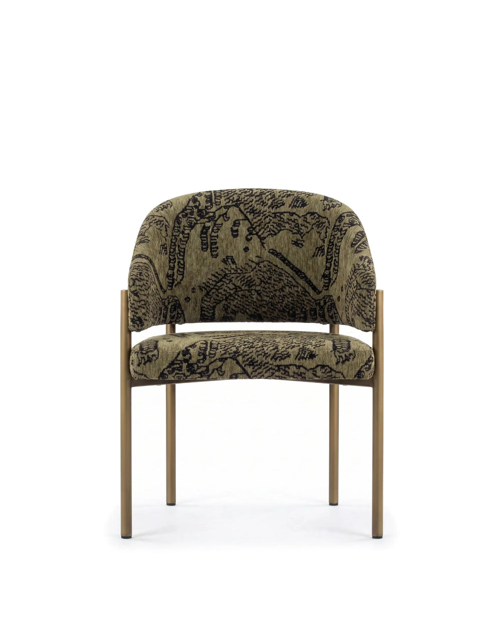Esma™ barrel dining chair | metal frame - chairs curved with | madorne