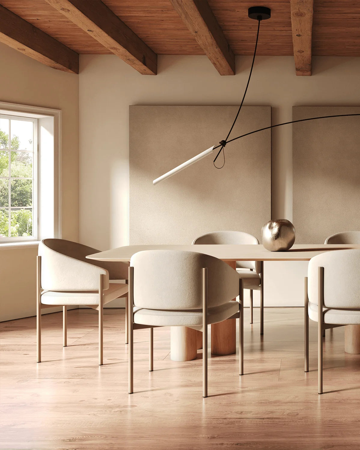 Esma™ barrel dining chair | metal frame - chairs curved with | madorne