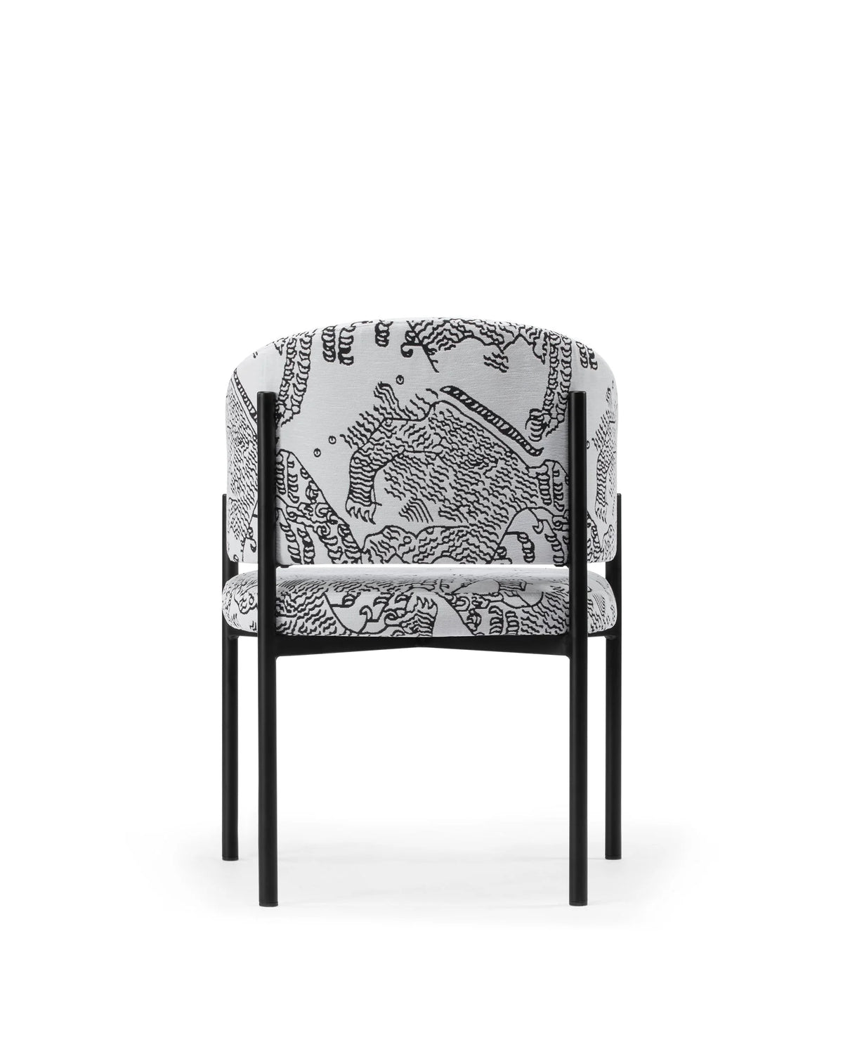Esma™ barrel dining chair | metal frame - chairs curved with | madorne