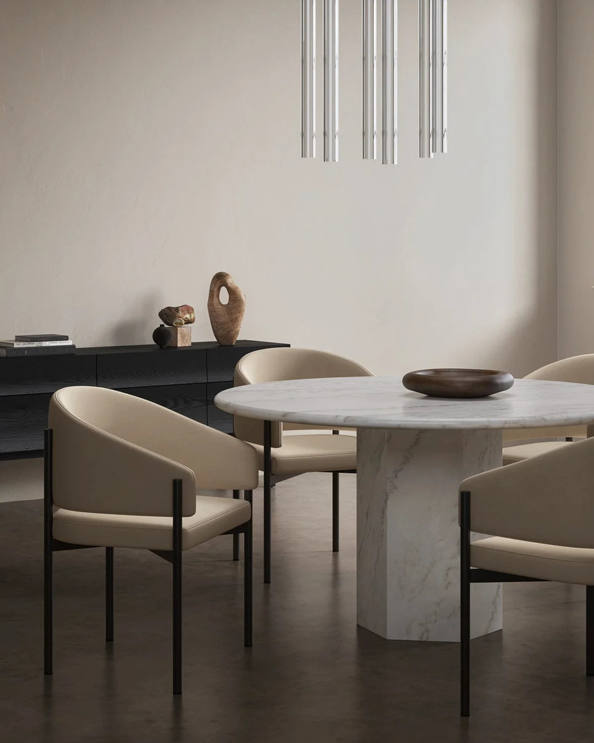 Esma™ barrel dining chair | metal frame - chairs curved with | madorne