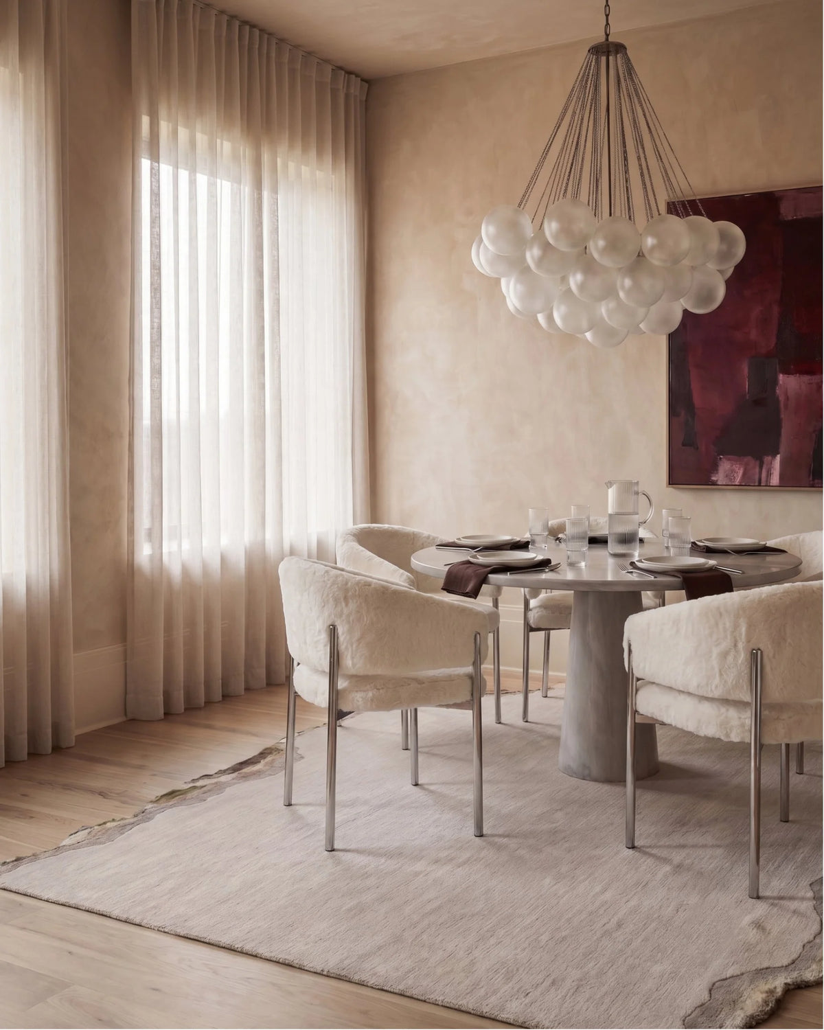 Esma™ barrel dining chair | metal frame - chairs curved with | madorne