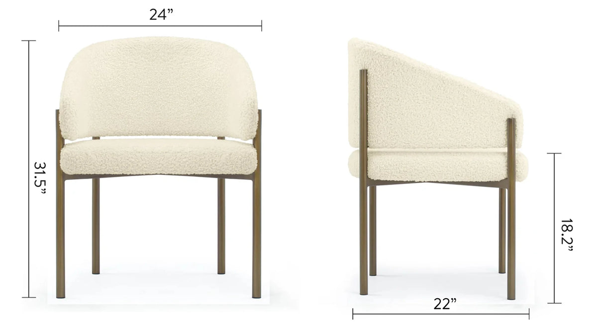 Esma™ barrel dining chair | metal frame - chairs curved with | madorne