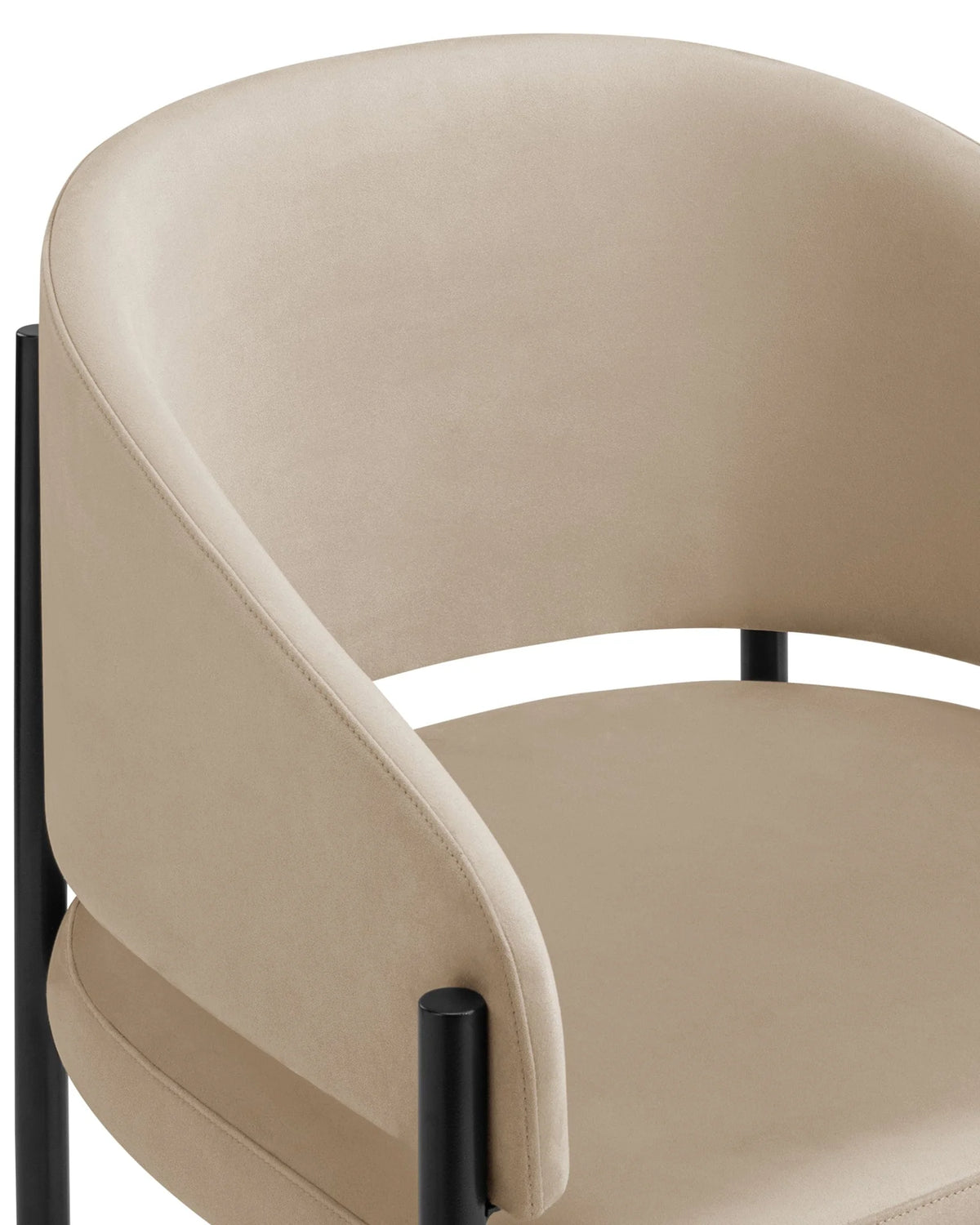 Esma™ barrel dining chair | metal frame - chairs curved with | madorne