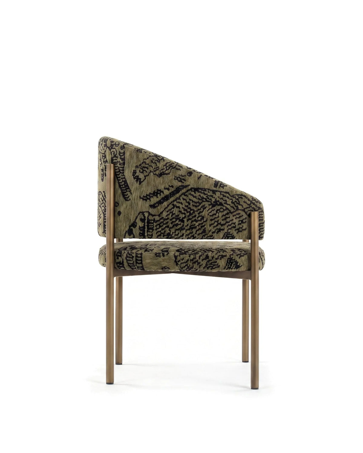 Esma™ barrel dining chair | metal frame - chairs curved with | madorne