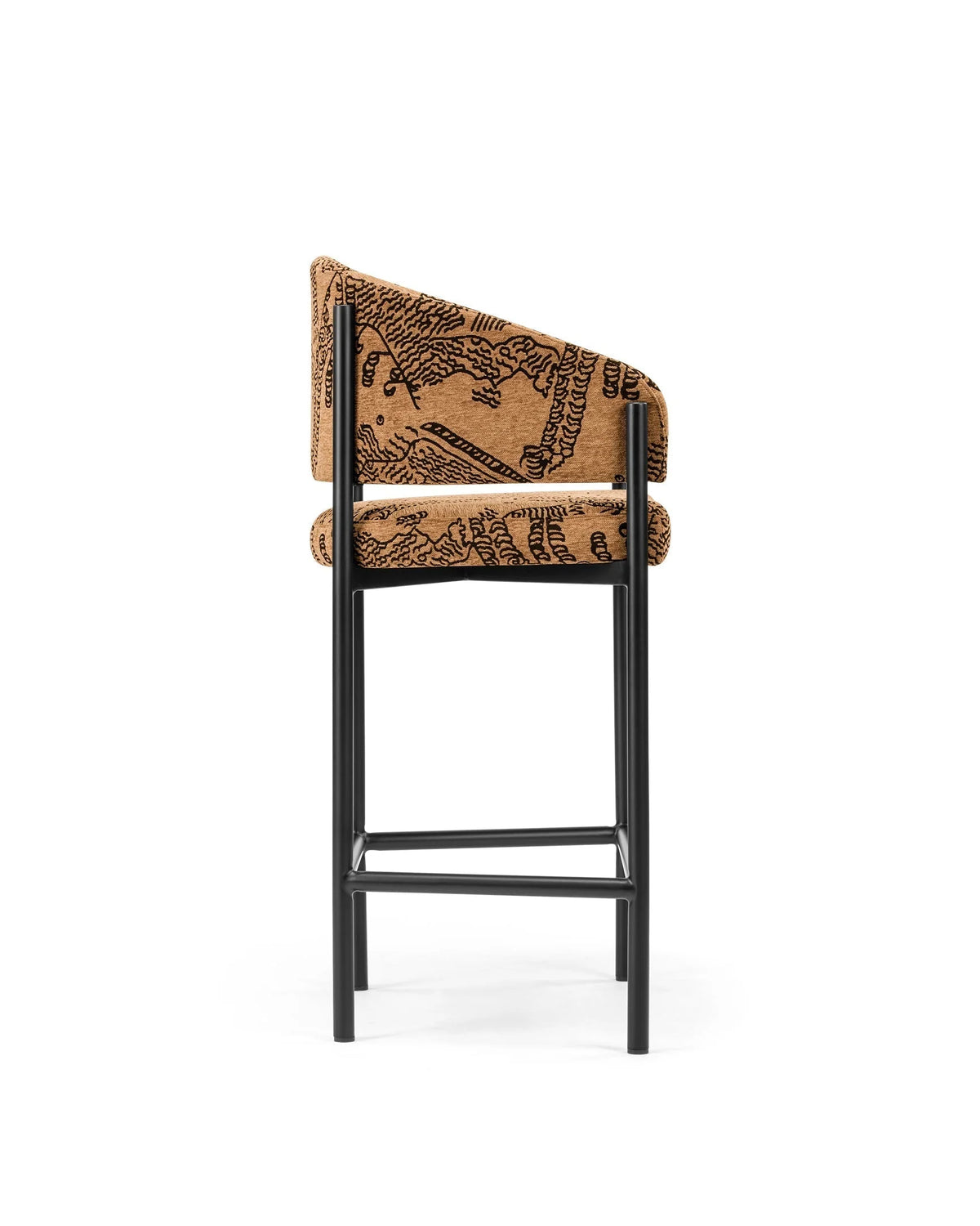 Esma™ counter stool | curved back and metal frame - bar & stools esma | designer or | madorne