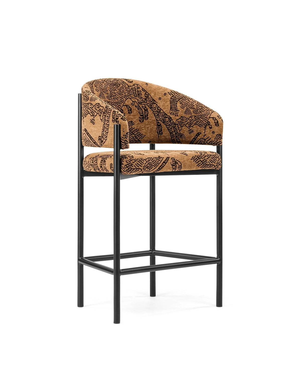 Esma™ counter stool | curved back and metal frame - bar & stools esma | designer or | madorne