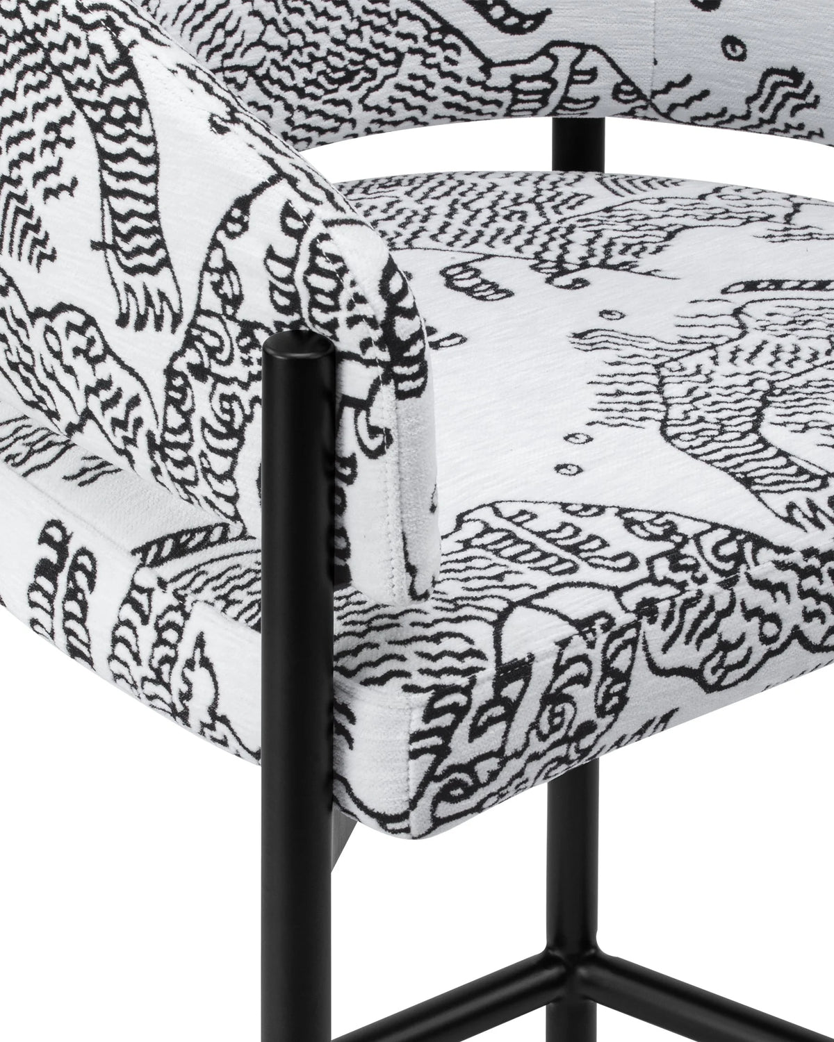 Esma™ counter stool | curved back and metal frame - bar & stools esma | designer or | madorne