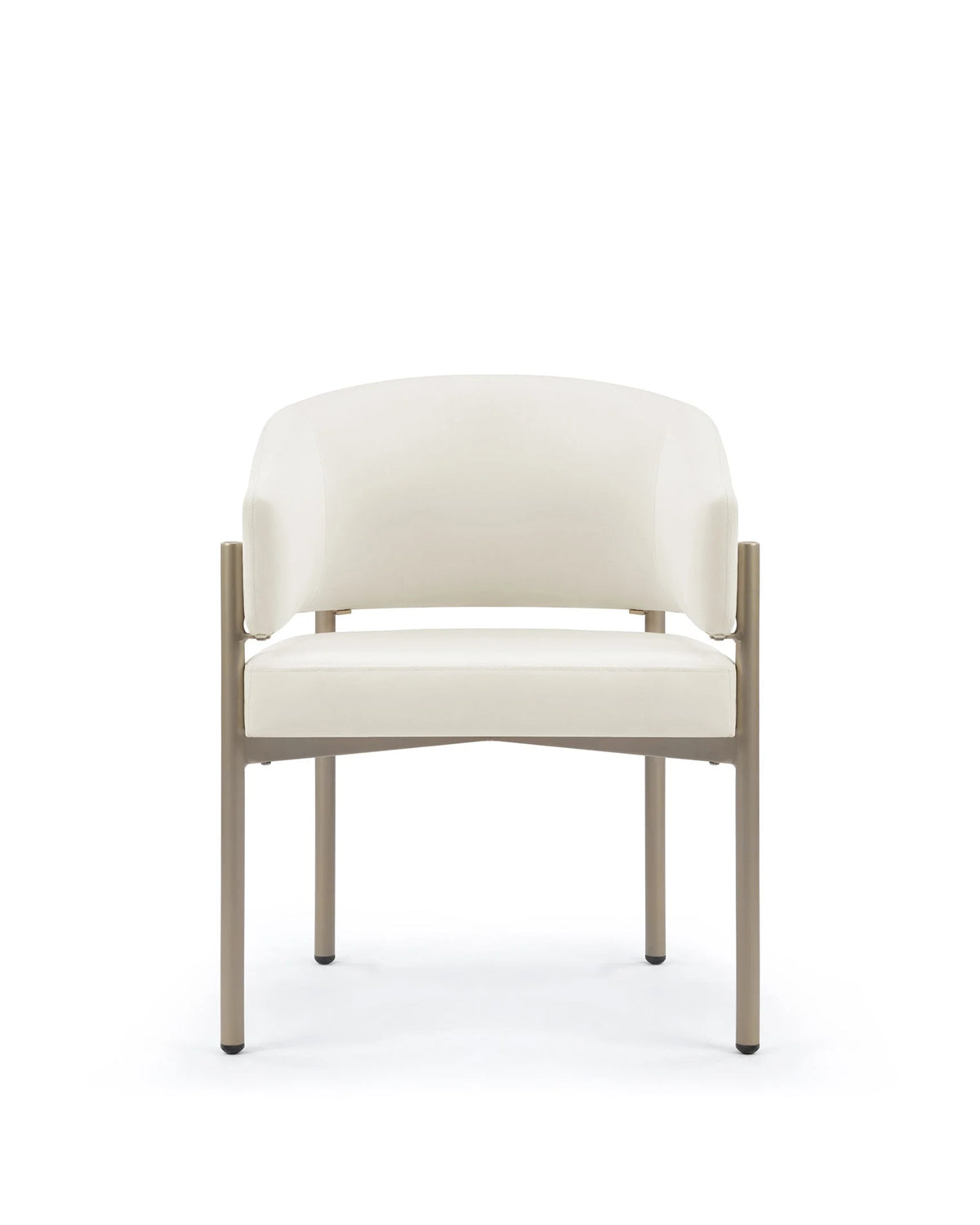 Esma outdoor™ dining chair | performance weave - ivory and brushed brass - outdoor chairs | madorne