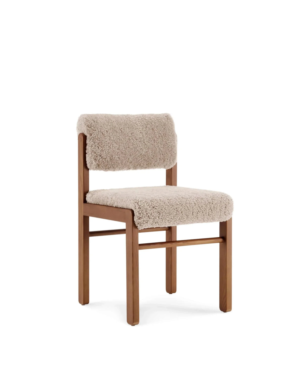 Etta™ dining chair | faux sheepskin and ash - chairs etta | modern | madorne