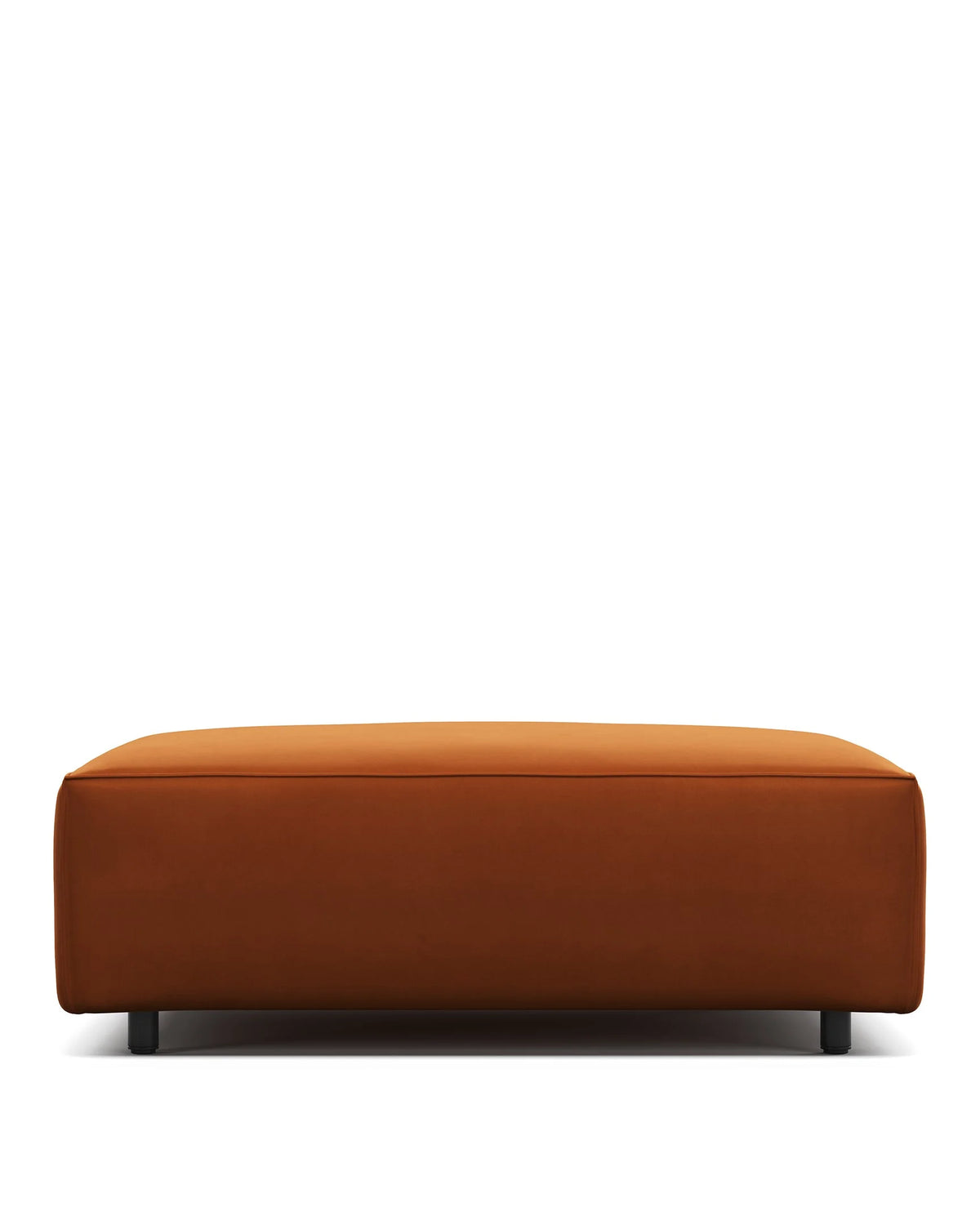 Extra 08™ xs seat module | low modular form - burnt orange velvet - modules 08 | designer sofa element | madorne