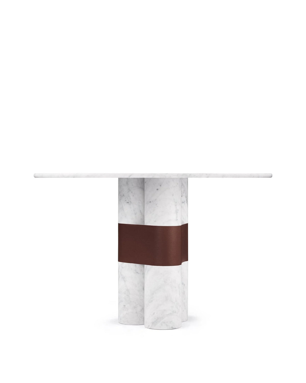Firela™ round dining table 47in | honed white marble - tables firela | madorne