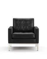 Flo 54™ lounge chair | tailored modernist - midnight black premium leather - chairs 54 | designer | madorne
