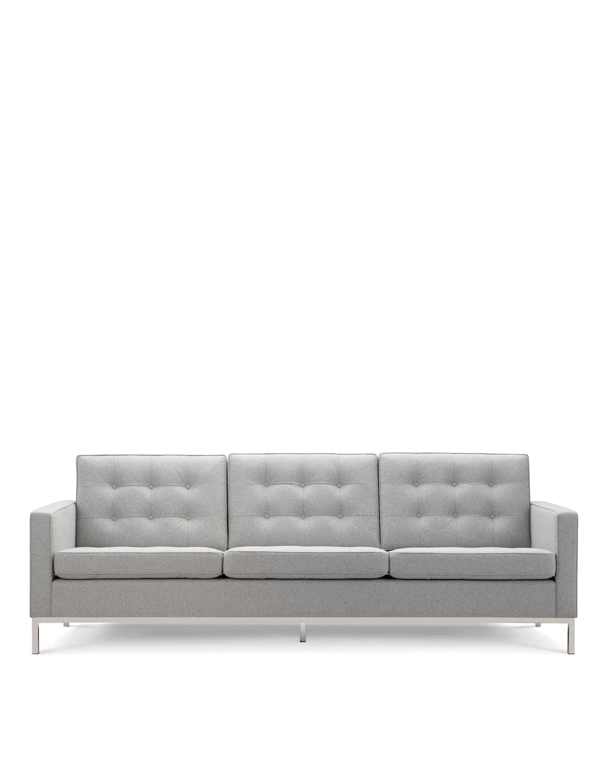 Flo 54™ three-seater sofa | tailored modernist - light gray wool - 3 seaters 54 | designer | madorne