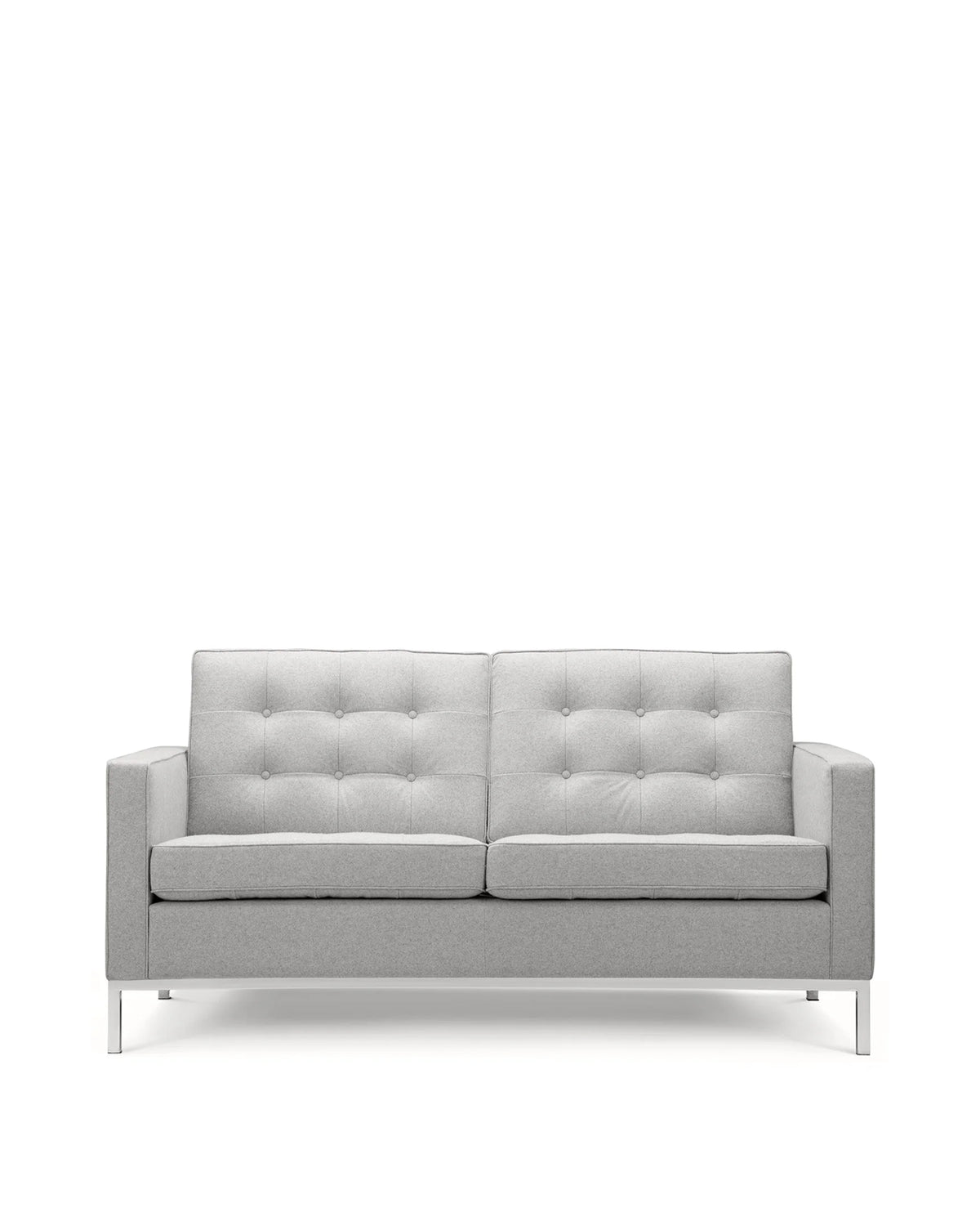Flo 54™ two-seater sofa | tailored modernist - light gray wool - 2 seaters 54 | designer | madorne