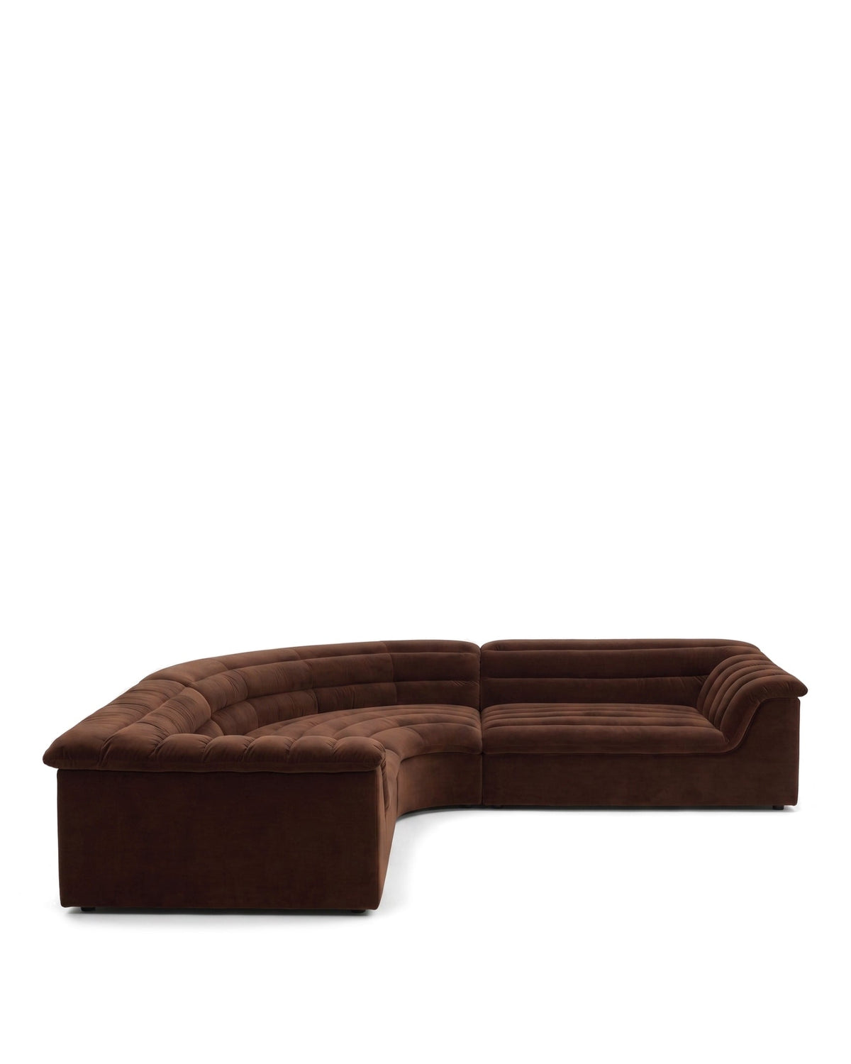 Float 04™ corner sofa | chocolate velvet - sectionals collection-inspired | madorne