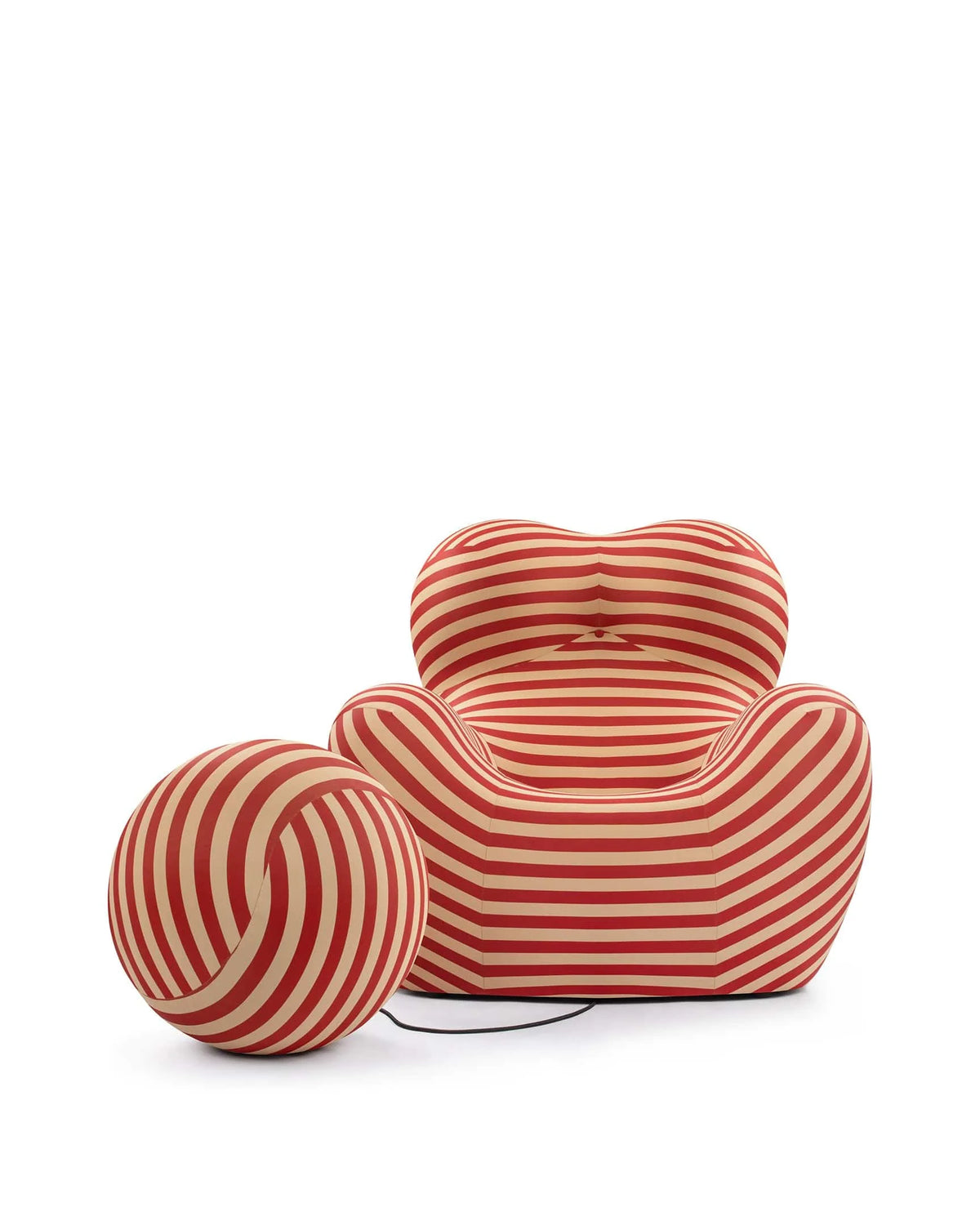 Forma up 69™ lounge chair | sculpted foam - red stripe jersey - chairs 69 | madorne