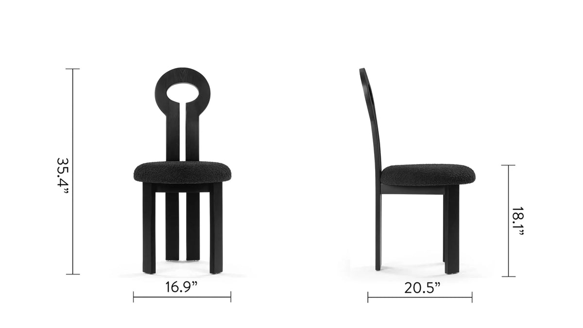 Gioco halo™ dining chair | walnut wood - chairs halo inspired by whit | madorne