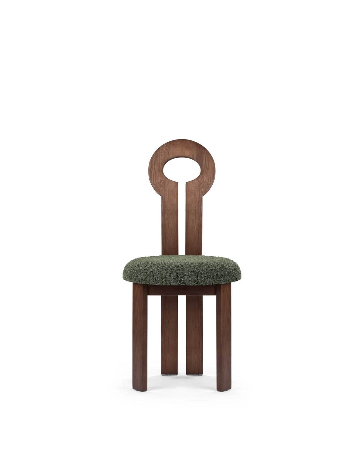 Gioco halo™ dining chair | walnut wood - pine boucle - chairs halo inspired by whit | madorne