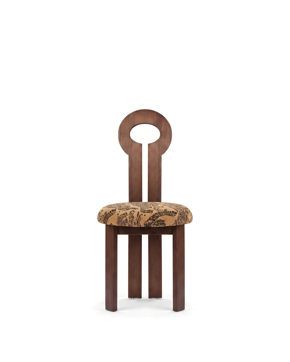 Gioco halo™ dining chair | walnut wood - tiger mountain chenille - chairs halo inspired by whit | madorne