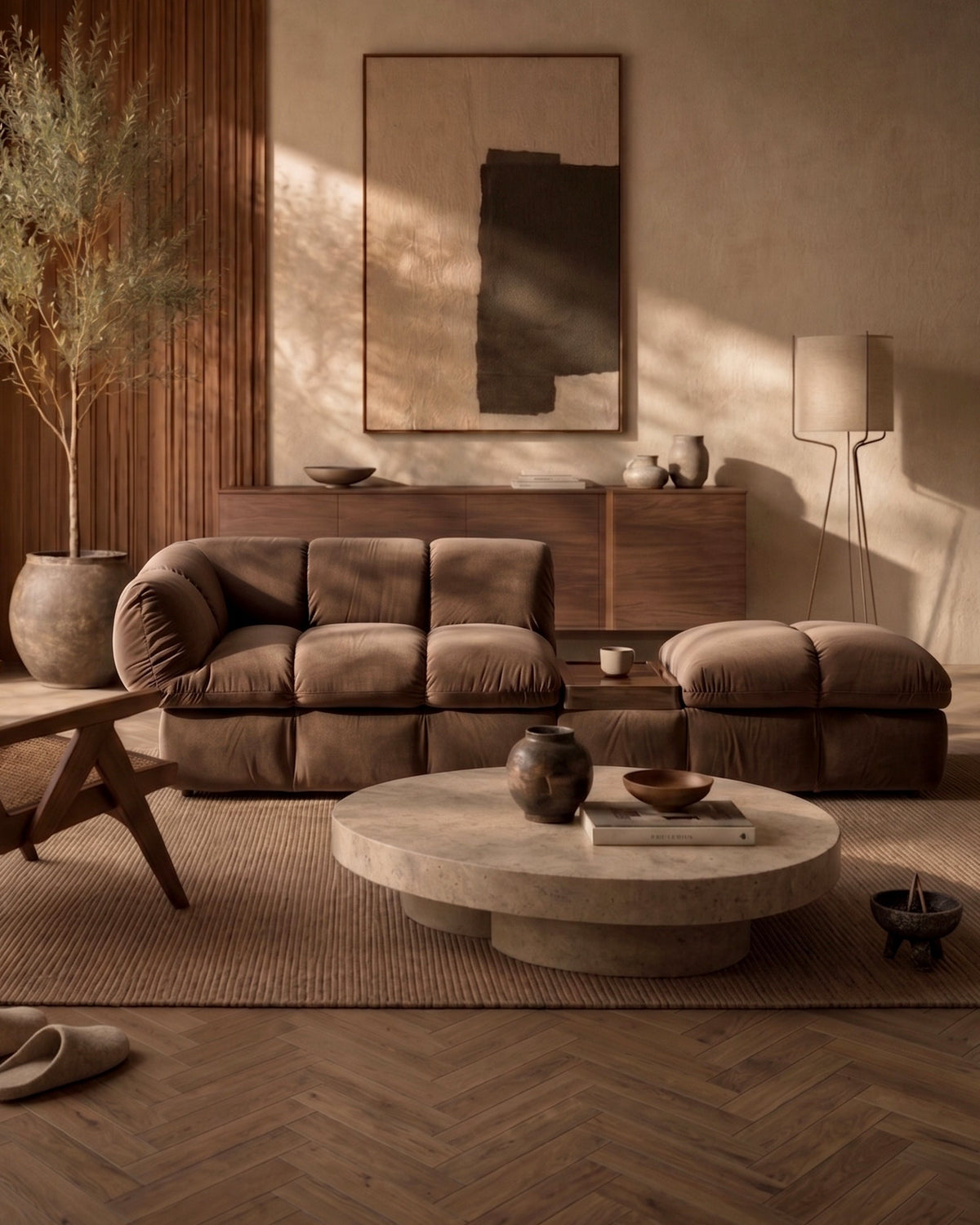 Granara™ Modular Sofa | Mink Velvet