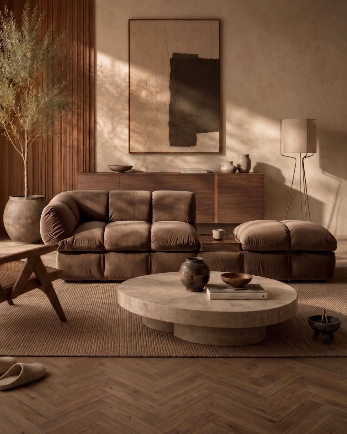 Granara™ Modular Sofa | Mink Velvet