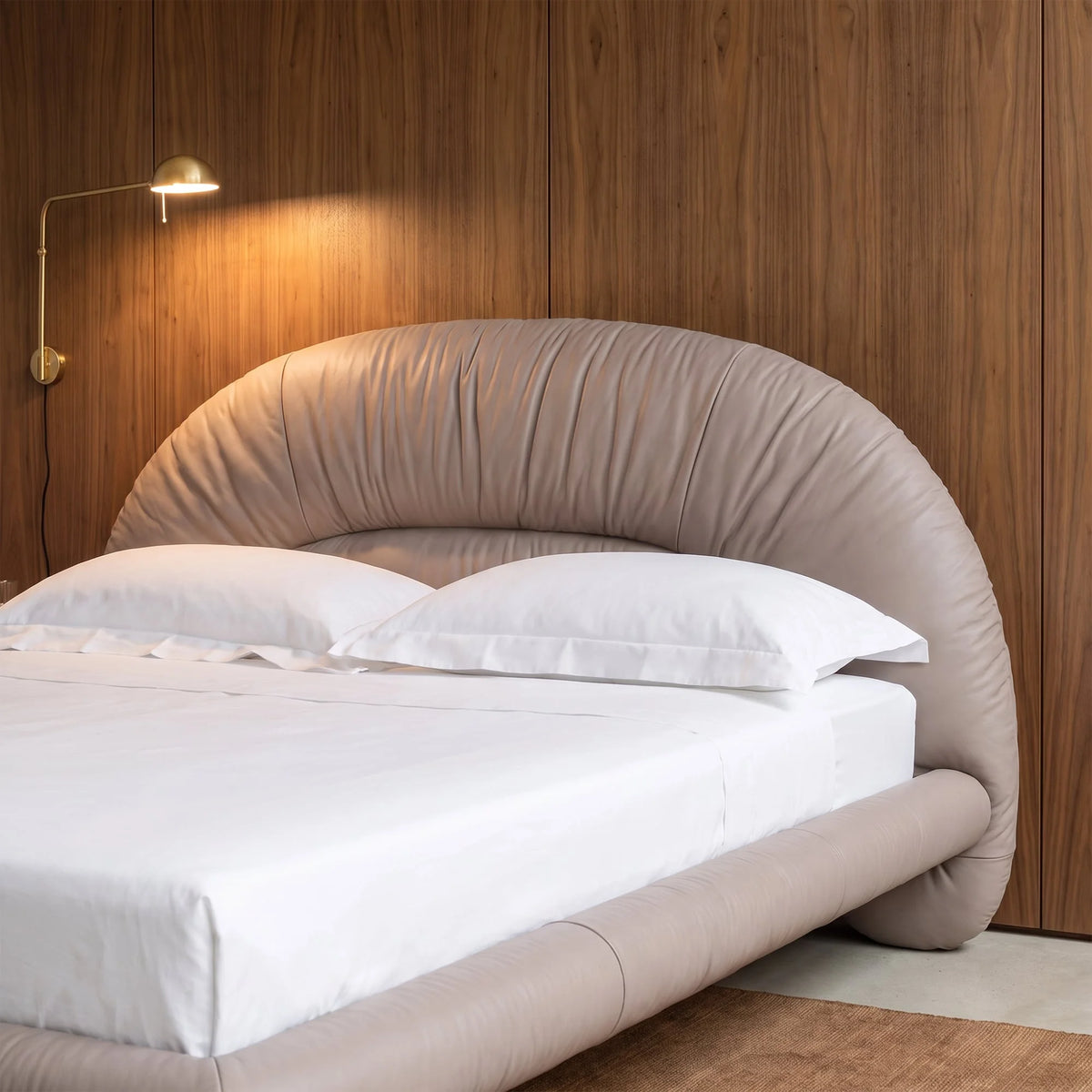 Halo 26 Sculptural Leather Bed Frame – detail view 3