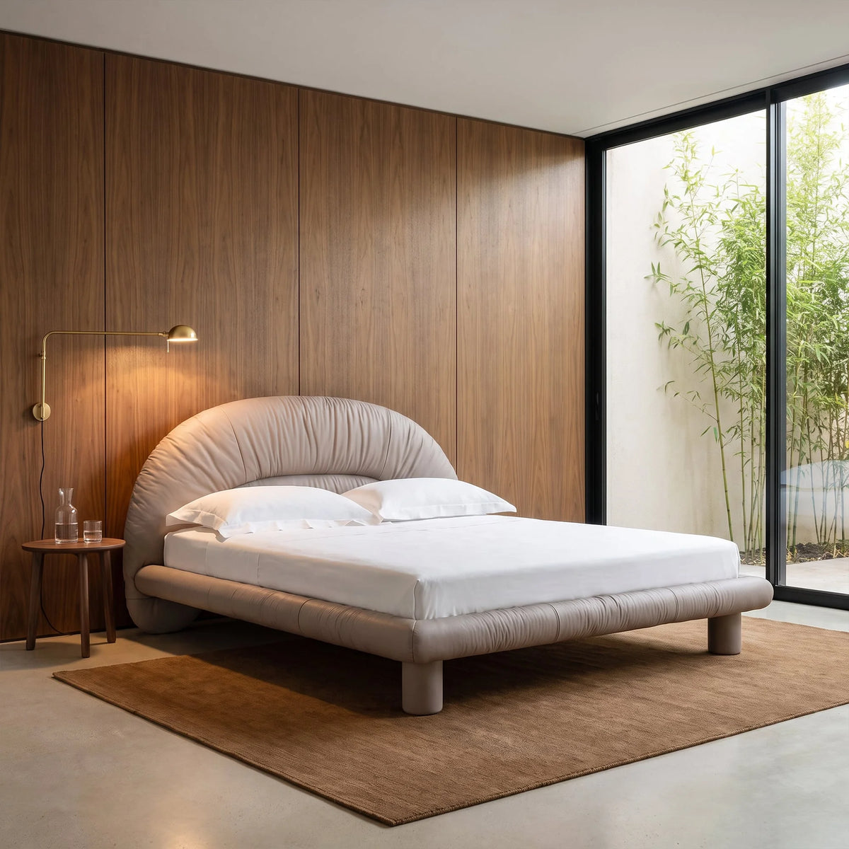 Halo 26 Sculptural Leather Bed Frame – detail view 2