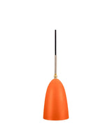 Hopper 47™ pendant | slender metal shade - orange - lighting 47 | modern light | madorne
