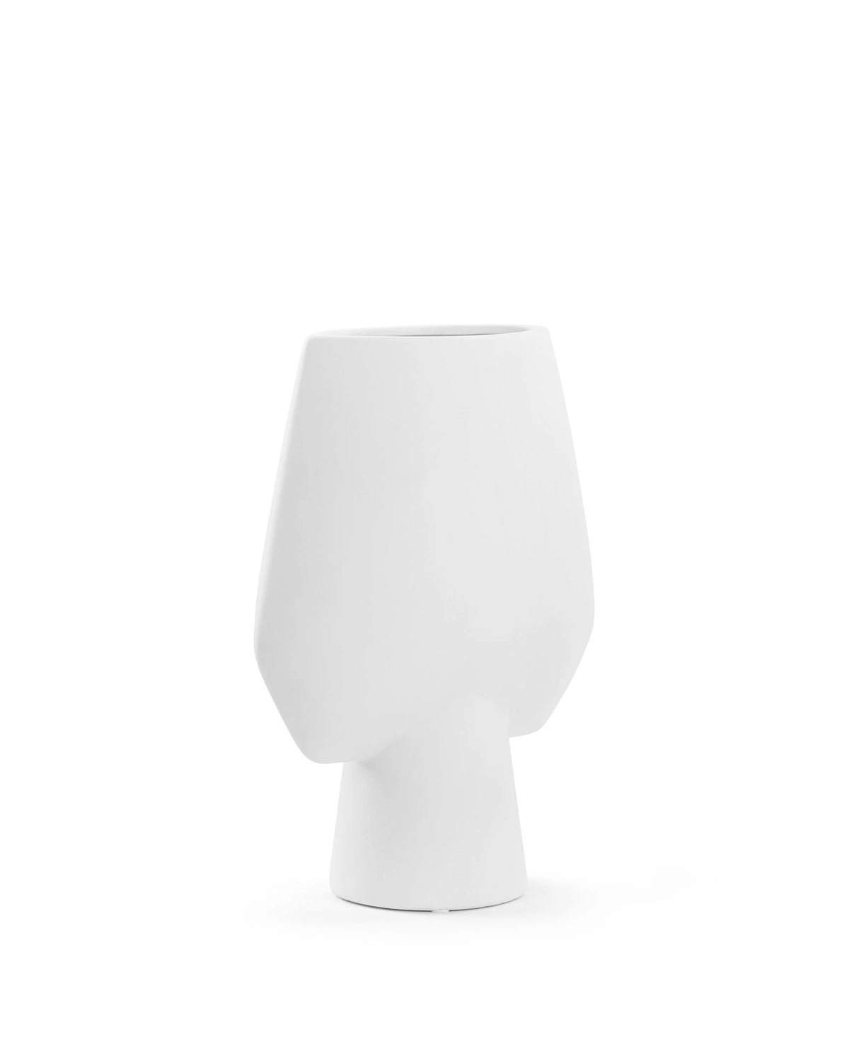 Jensa™ vase grande | white painted ceramic - decor jensa inspired by sphere square | madorne